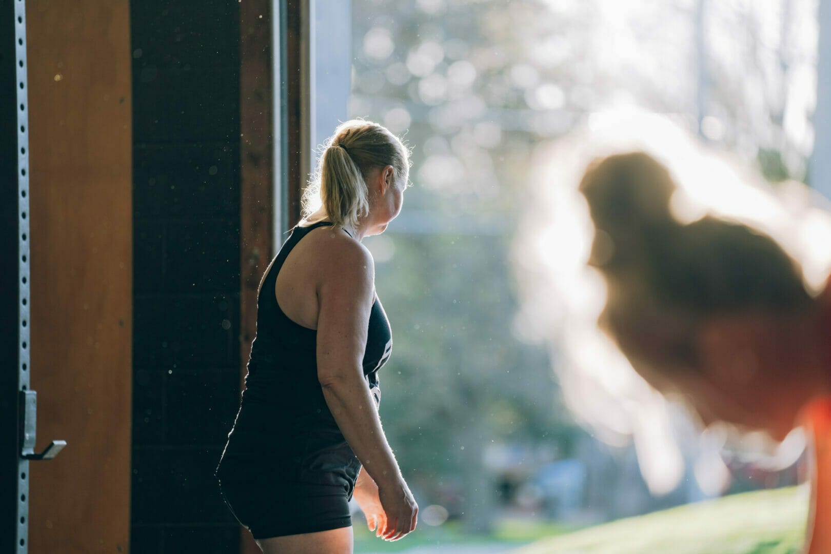 women taking a CrossFit class